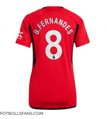 Manchester United Bruno Fernandes #8 Replika Hemmatröja Damer 2023-24 Kortärmad